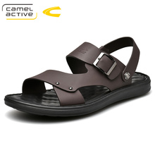 Camel Active 2019 New Men Sandals Genuine Leather Male Summer Shoes Outdoor Leather Casual Shoes Fashion Breathable Slippers 2024 - buy cheap