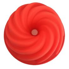 Large Spiral Shape Food Grade Silicone Bundt Cake Mold Pan 3d Fluted Cake Mould Form Bread Bakery Baking Tools Bakeware 2024 - buy cheap