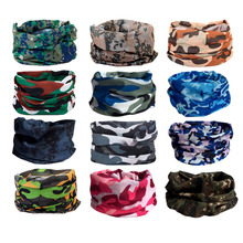 Bandana lenço camuflado, esportivo, feminino e masculino, cachecol de cabeça camuflado, ciclismo, máscara facial, balaclava, aquecedor tático de pescoço 2024 - compre barato