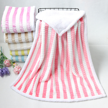 2 Layer 3D Fluffy Candy Strip New Genuine Baby Blanket Baby Swaddle Soft Baby Quilt Wrap Newborn Kids Bath Towel Bedding Diaper 2024 - buy cheap