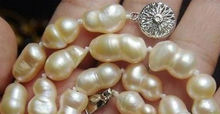 Collar de perlas cultivadas barrocas, 10-16MM, blanco, común, 18" 2024 - compra barato
