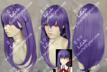 Matou Sakura/длинный темно-фиолетовый карнавальный парик для вечеринки, бесплатная доставка 2024 - купить недорого