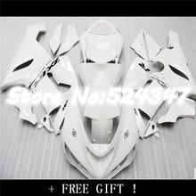 Nn-tank + oem para kawasaki ninja all white zx6r 05-06, j986, zxzx, 6r 636, zx636, 05, 06, 2005, carenagem branca brilhante para ninja 2024 - compre barato