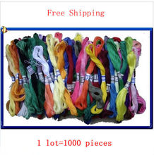 Wholesale 1 Lot=1000 Colours Free Shipping Similar DMC Thread Floss Skein Cross Stitch Thread  100% Cotton 2024 - buy cheap