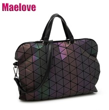 Maelove-Bolso luminoso de cuadros y diamantes geométricos, bolsa de hombro con holograma láser plateado, 2021, envío directo 2024 - compra barato