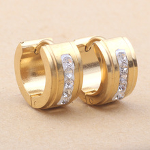 ¡Oferta! pendientes de joyas de cristal de acero inoxidable 316L de Oro a la moda para mujer 2024 - compra barato