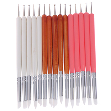 5pcs/Set Silicone + Stainless steel Two Head Sculpting Polymer Modelling Shaper Art Tools Soft Pottery Clay Tool 2024 - buy cheap