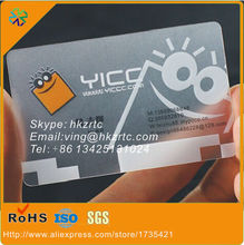 500pcs/lot hard plastic pvc transparent material one side printing transparent business card 2024 - buy cheap