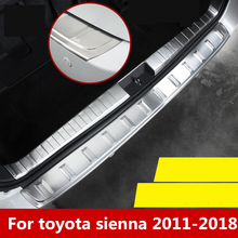 stainless steel Exterior Interior Rear Trunk Bumper Scuff Plate Door Sill Auto Accessories For toyota sienna 2011-2018 2024 - buy cheap