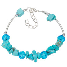 Pulseira feminina de fio único, cristais de pedras naturais, bracelete para mulheres e meninas 2024 - compre barato