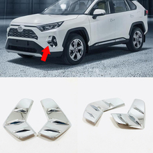 For Toyota RAV4 2019 ABS Chrome/Carbon fibre Car front fog lampshade cover frame Cover Trim Sticker car accessories styling 2pcs 2024 - buy cheap