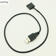 Adaptador SATA a Cable de alimentación USB 5V macho a puerto de SATA hembra de 15 Pines, fuente de alimentación para portátil de 2,5 pulgadas, SATA HDD, 22AWG, negro, 50cm 2024 - compra barato