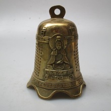 Adornos navideños para el hogar + decoración del hogar, campana de Buda tallada de latón Feng Shui, artesanía de Metal, campana de la suerte, 13 CM de alto 2024 - compra barato