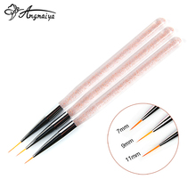 ANGNYA New 3 Style Nail Art Acrylic Liner Brush French Lines Liquid Powder Painting Drawing Pen 3D DIY Tips Manicure Tools S083 2024 - buy cheap