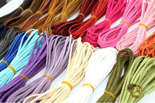 110m/lot  3mm flat faux suede cord/lace/strip/string leather 22 colors DIY thong jewellery necklace bracelet  free shipping HOT 2024 - buy cheap