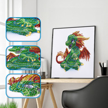 Special Shaped Diamond Painting Green Dragon DIY 5D Crystal Drill Diamond Embroidery Rhinestones Cross Stich kids gift 2024 - buy cheap