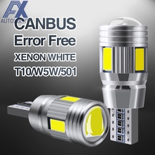 2pcs T10 W5W 194 168 Car Led Side Light CANBUS No Error Interior Dome Parker Tail Width Trunk 6000K White 6SMD-5630 2024 - buy cheap