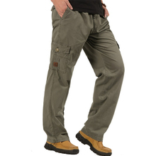 Мужские повседневные хлопковые брюки, Демисезонные комбинезоны, свободные боевые мешковатые тактические брюки, армейские брюки-карго в стиле милитари, приблизительно 6XL 2024 - купить недорого