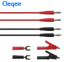 Cleqee P1041B 6-in-1 1M 4mm Banana to Banana Plug Test Lead kits Alligator Clip Clamps to 6mm U-type Plug Regulated power supply 2024 - buy cheap