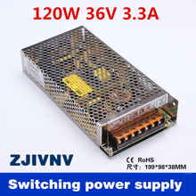 CE RoHS approval 2 year warranty 120W switching power supply 36v 3.3a  led driver 110V/ 220v to 36v converter smps for amplifier 2024 - buy cheap