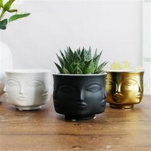 Vaso Artistic Human Face Pattern Vases for Flower Ceramic Plants Flower Pot Flower Container Planter Home Decor Nordic Decoratio 2024 - buy cheap