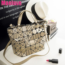 Bolsa geométrica feminina, bolsa tote de diamantes, da moda, para mulheres, cor fosca, compacta, dobrável, frete grátis 2024 - compre barato