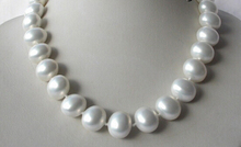 free shipping  >stunning big 15mm baroque white south sea shell pearl necklace 2024 - buy cheap