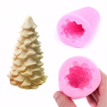 1pc Flexible Silicone 3D Christmas Tree Candle Mold Soap Mold Craft Mold DIY Mold 2024 - buy cheap