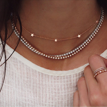 Коллекция 2019 года, модные золотые ожерелья в стиле бохо для женщин, винтажное ожерелье со звездой и кристаллами, ожерелья разных цветов, ювелирные изделия, оптовая продажа 2024 - купить недорого