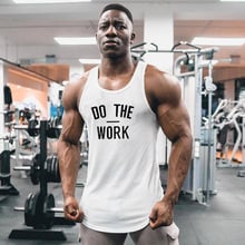 New 2021 Brand Mesh Clothing Bodybuilding Fitness Tank Top Men DO THE WORK OUT Vest Stringer Sportswear Undershirt 2024 - buy cheap