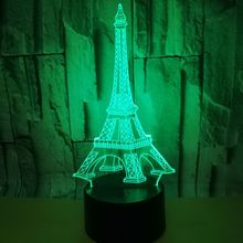 Colorful Eiffel Tower 3d Lamp Creative Vision Stereo Led Touch Switch Table Lamp Gradual Small Table Lamps For Living Room 2024 - buy cheap