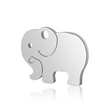 10pcs 316L Stainless Steel Double Side Polished Lovely Elephant Animal Floating Charm Pendant Fit DIY Necklace Jewelry Making 2024 - buy cheap