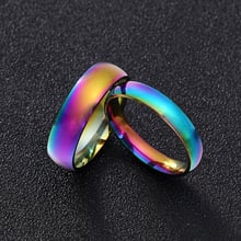 MANGOSKY Couple Ring for Women and Man Titanium Steel Lovers Ring Stainless Steel Wedding Bands 4mm 6mm 2024 - buy cheap