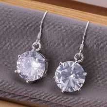 Hot Sale!!Free Shipping jewelry silver plated Earring,Fashion Silver plated  Jewelry Zircon Earrings SMTE172 2024 - buy cheap