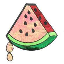 2 Pieces/lot Large Pink Watermelon Sequined Iron on Patches for Clothes Sequins Fruit Patch DIY Craft Sewing Decoration 2024 - buy cheap