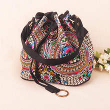 Fashion Embroidery Women Shopping Bags!Hot Floral embroidery Lady Shoulder&Crossbody bags National Canvas Bohemian Flap Handbags 2024 - buy cheap