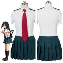 Костюм для косплея «Моя геройская Академия», летняя униформа Tsuyu Asui для косплея очако урарака, костюмы на Хэллоуин 2024 - купить недорого