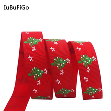 [IuBuFiGo] 3/8"(9mm) Christmas Tree Ribbon X'mas Grpsgrain Ribbon For Decoration 10y 2024 - buy cheap