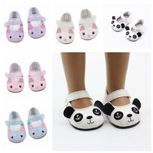 1Pair PU Leather Shoes For Fit 18 inch Girl Doll Shoes As For 43cm Born Babe Doll Accessories Toy Girl Gift Dress Up Toys 2024 - buy cheap