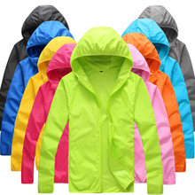 Chaqueta con capucha plegable de secado rápido para acampar, cortavientos de verano, impermeable, a prueba de viento, protección solar, senderismo 2024 - compra barato