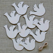10PCS DIY Christmas Snowflakes&pigeon&Tree Wooden Pendants Ornaments Christmas Party Decorations Xmas Tree Ornaments Kids Gifts 2024 - buy cheap