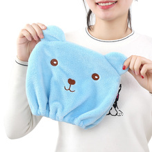 Lovely Bear Shower Cap For Hair Wrapped Towels Microfiber Quickly Dry Hair Cap Hair Turban Shower Hat Hotel Bathroom Accessories 2024 - buy cheap