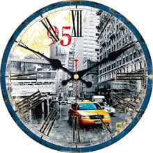 WONZOM Yellow Taxi Design Wall Clock For Home Decor, Wall Art Large Wall Watch, No Ticking Sound, Creative Decoration 2024 - buy cheap