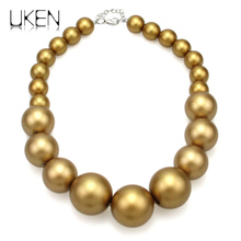 UKEN Women Imitation Pearl Beads Chain Maxi Necklace Fashion Jewelry Statament Choker Necklace For Dress Accessories 2024 - buy cheap