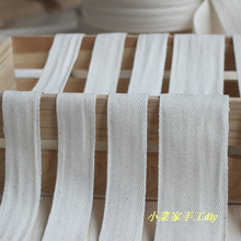 Free shipping ! (25mm) Raw white/NATURAL COLOR herringbone/ twill cotton tape/Cotton webbing/Bias binding tape ,50m/roll 2024 - buy cheap