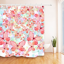 LB 72 ''abstracto impermeable divertido Cortina de ducha de baño acuarela mariposa tela de poliéster para la bañera decoración del hogar 2024 - compra barato