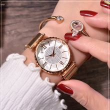 Rose Gold Luxury Women Watches Bracelet Magnetic Mesh Band Rhinestone Wristwatch Ladies Diamond Quartz Clock relogio feminino 2024 - buy cheap