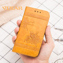 VIJIAR Fresh style odorless Luxury No fade Unique flip stents leather phone back cover 6.0'For OPPO R7 Plus case 2024 - buy cheap