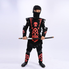 New Year Cute Ninja Cosplay Costume Fantasia Boys Halloween Party Kids Carnival ninja costume Children Clothes Set Free Shipping 2024 - buy cheap