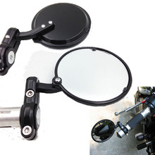 2pcs Motorcycle 7/8" 22mm Round Bar End Mirror Rear View Side Mirrors For Honda Yamaha Suzuki Kawasaki Ducati Cafe Racer Bobber 2024 - buy cheap